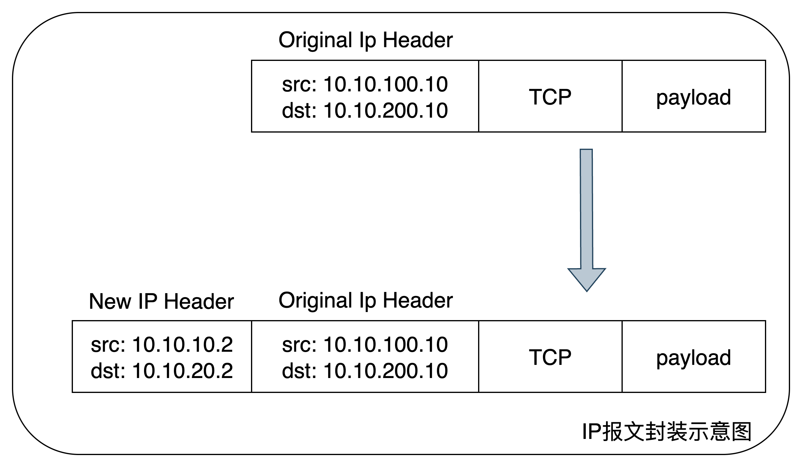 ip报文封装示意图